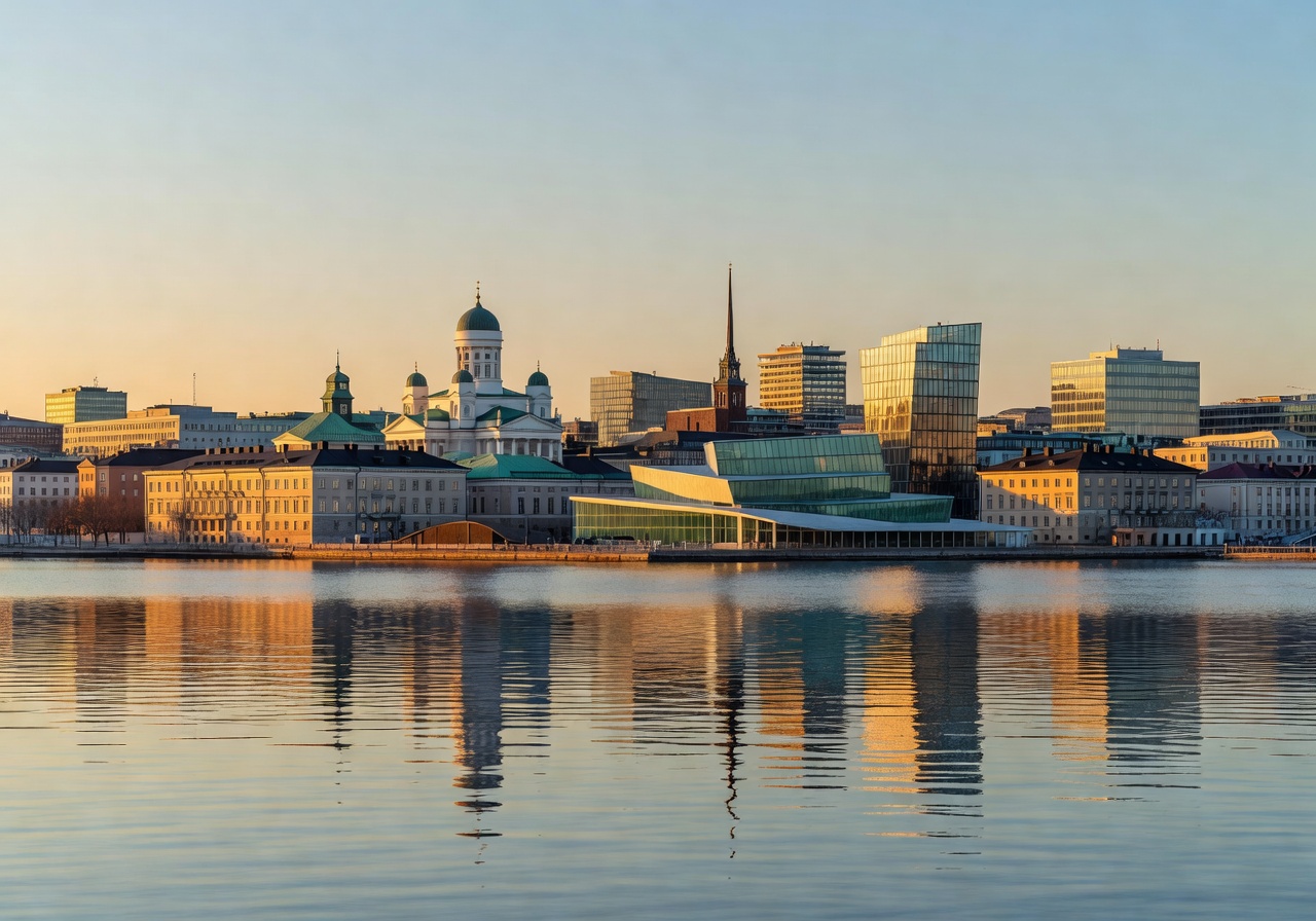 Helsinki architectural skyline representing Vivaplaysurg roots